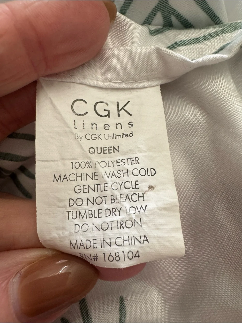 CGK Linens Holiday Gingerbread Queen Sheet Set - White Brown & Green Pine